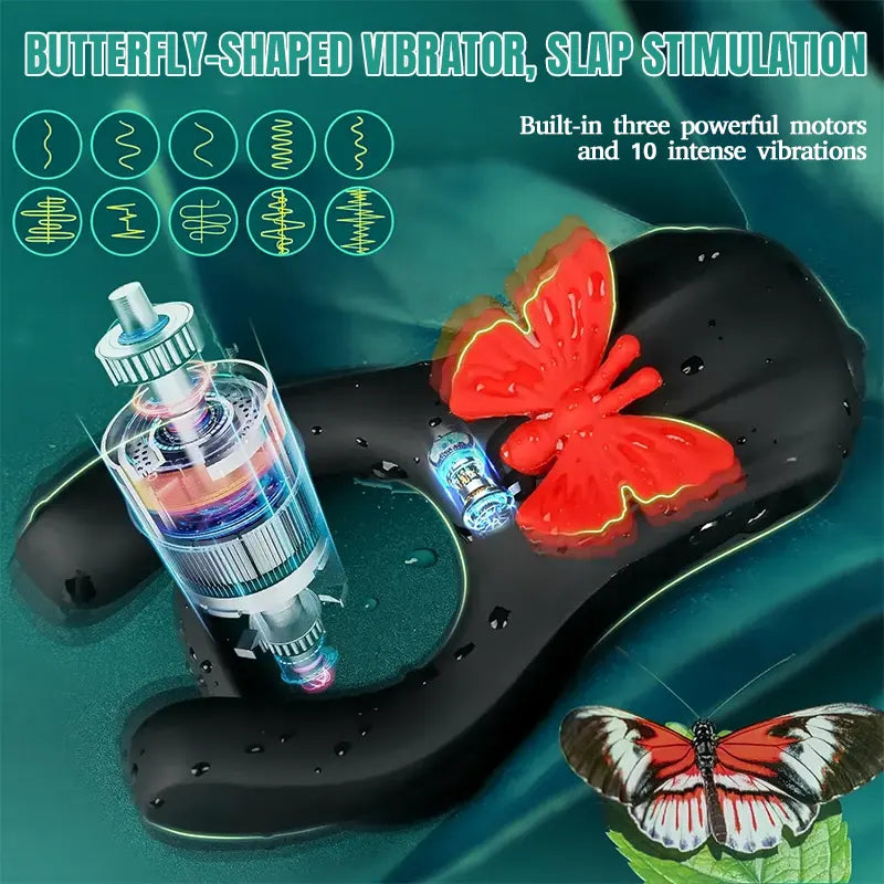 Butterfly Vibrating Cock Ring for Couples