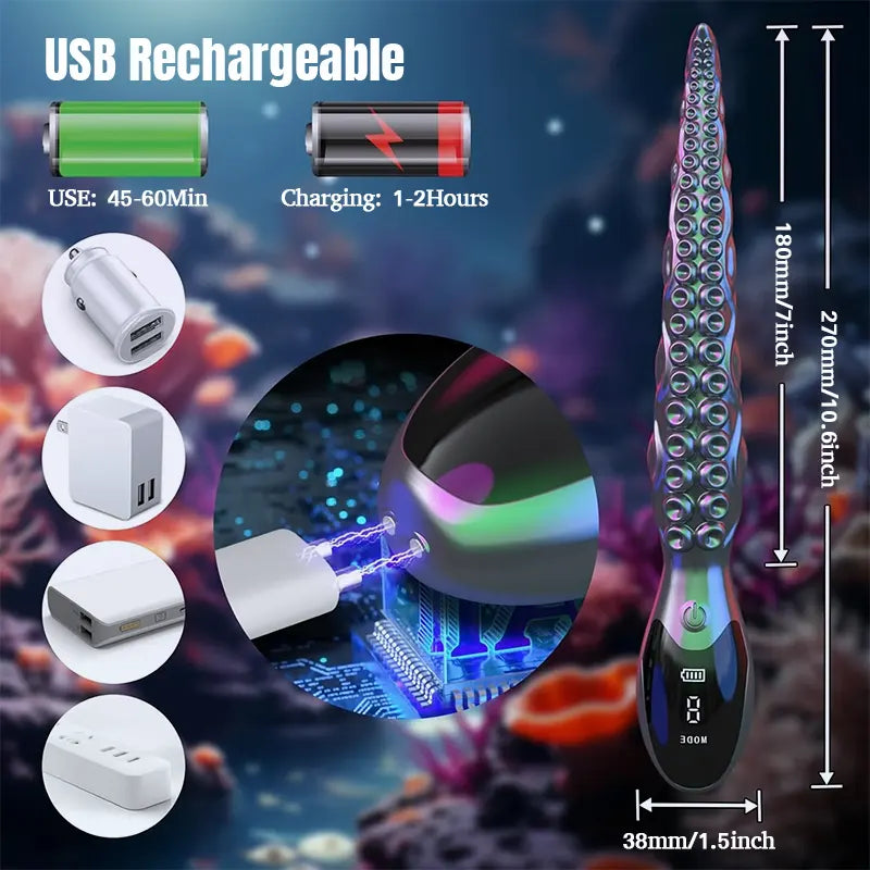 OctoWave Clitoral Vibrator with LED Display