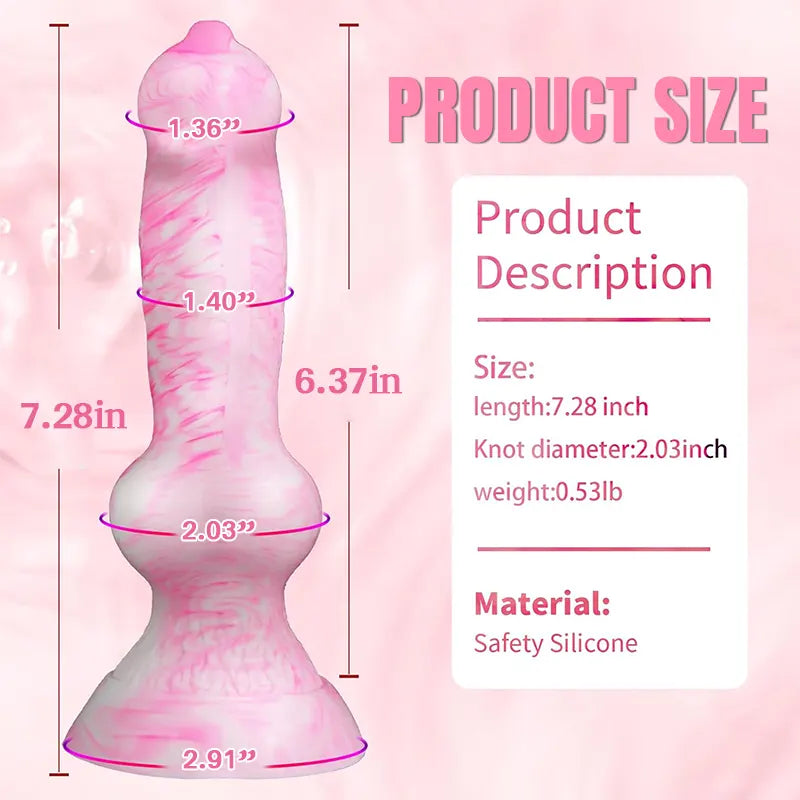 Fantasy Monster Colorful Creature Thin Pink Dildo