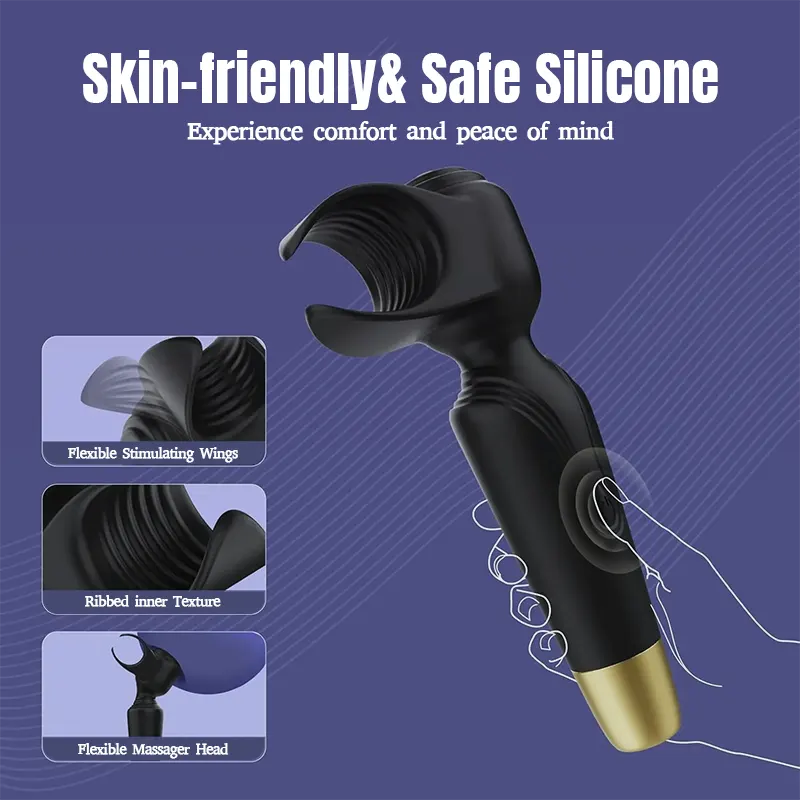 2-in-1 Wand Vibrator for Men and Couples