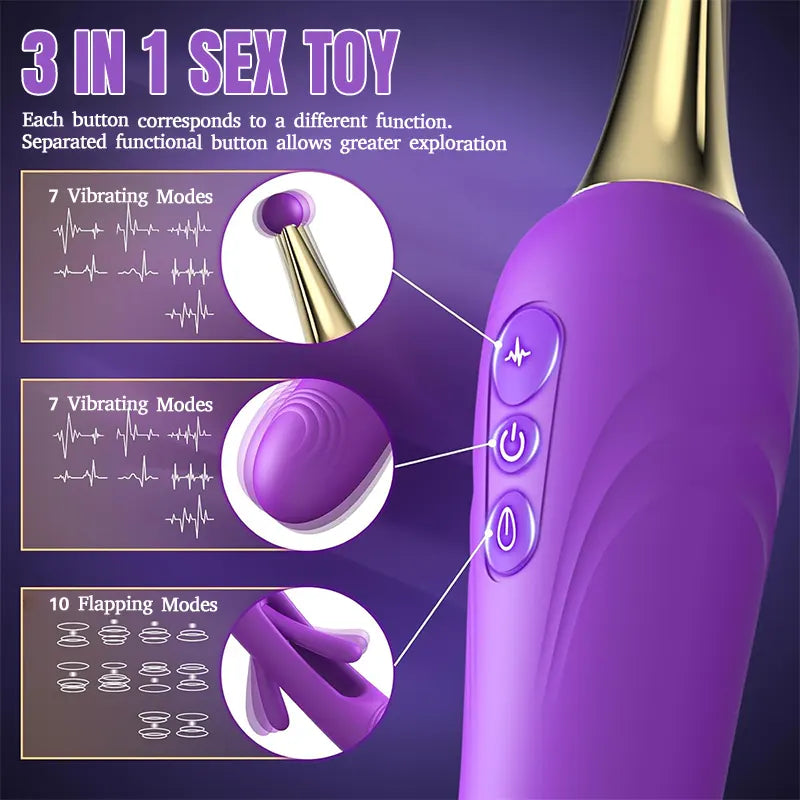 Replaceable Tapping G-Spot Clitoral Vibrator