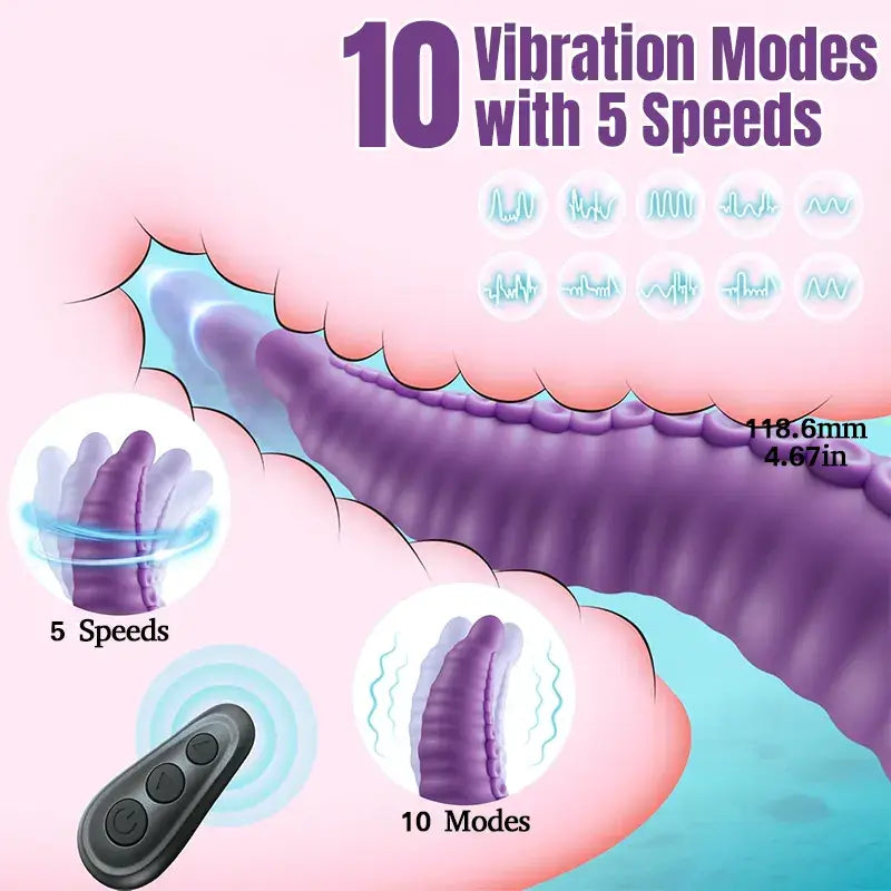 Silicone Dragon Tentacle Suction Cup Vibrator