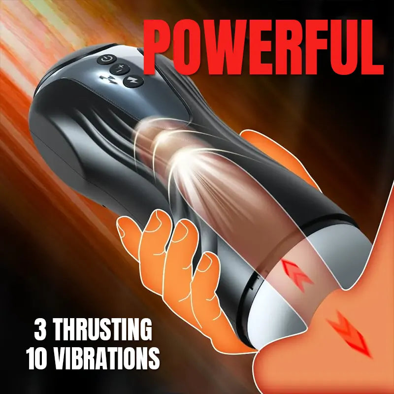 Telescoping &amp; 360° Rotating Male Masturbator