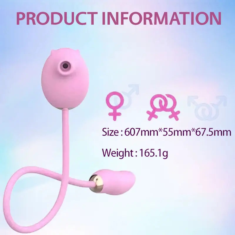 Cartoon Extended Dual Function Sucking Vibrator