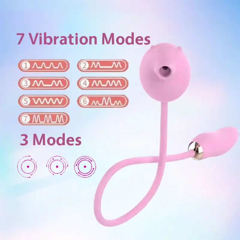 Cartoon Extended Dual Function Sucking Vibrator