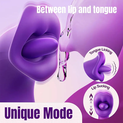 Slapping Vibrating Licking Tongue Toy Vibrator