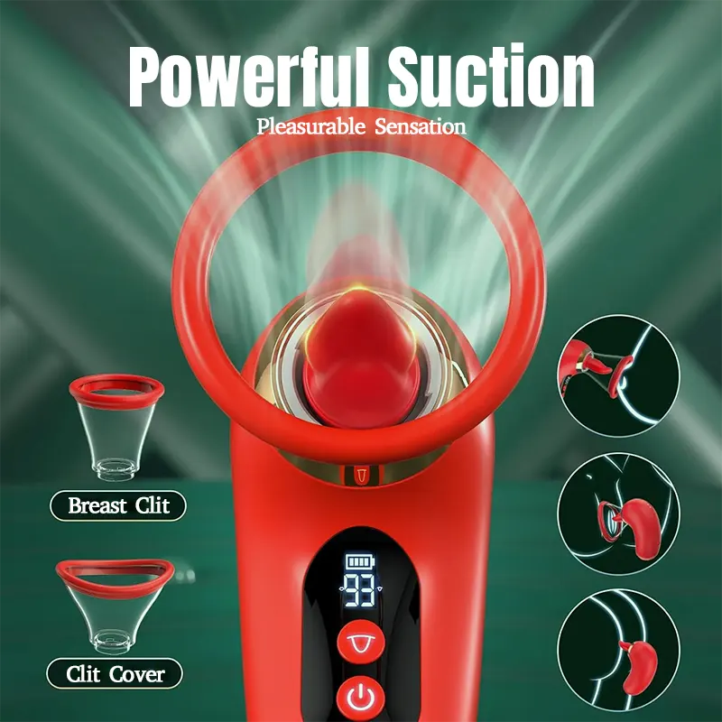 Wireless App-Controlled Clitoral &amp; Nipple Licking Stimulator