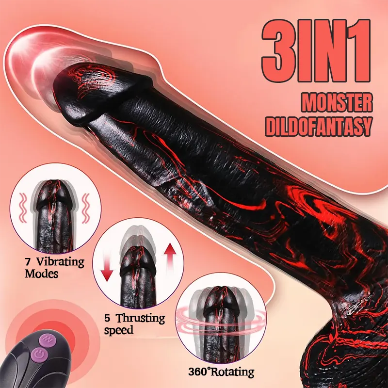 Lava Burst Thrusting Dildo Vibrator