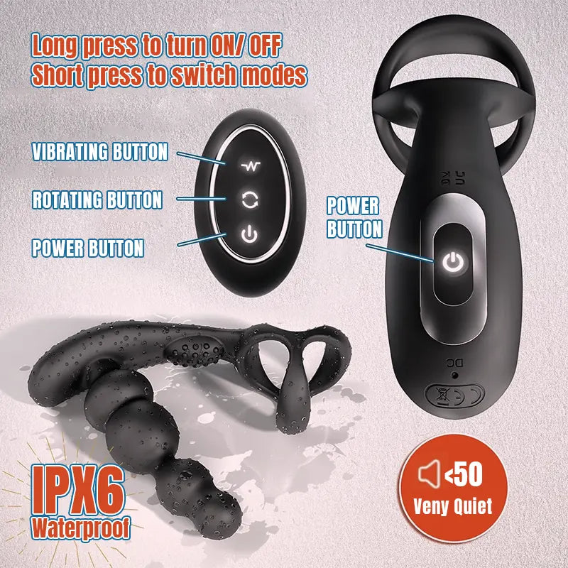 ProFlex 4-in-1 Rotating Prostate Massager &amp; Anal Beads