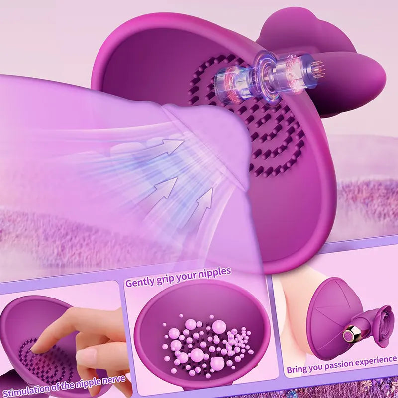 Silicone Removable Nipple Stimulation Vibrator