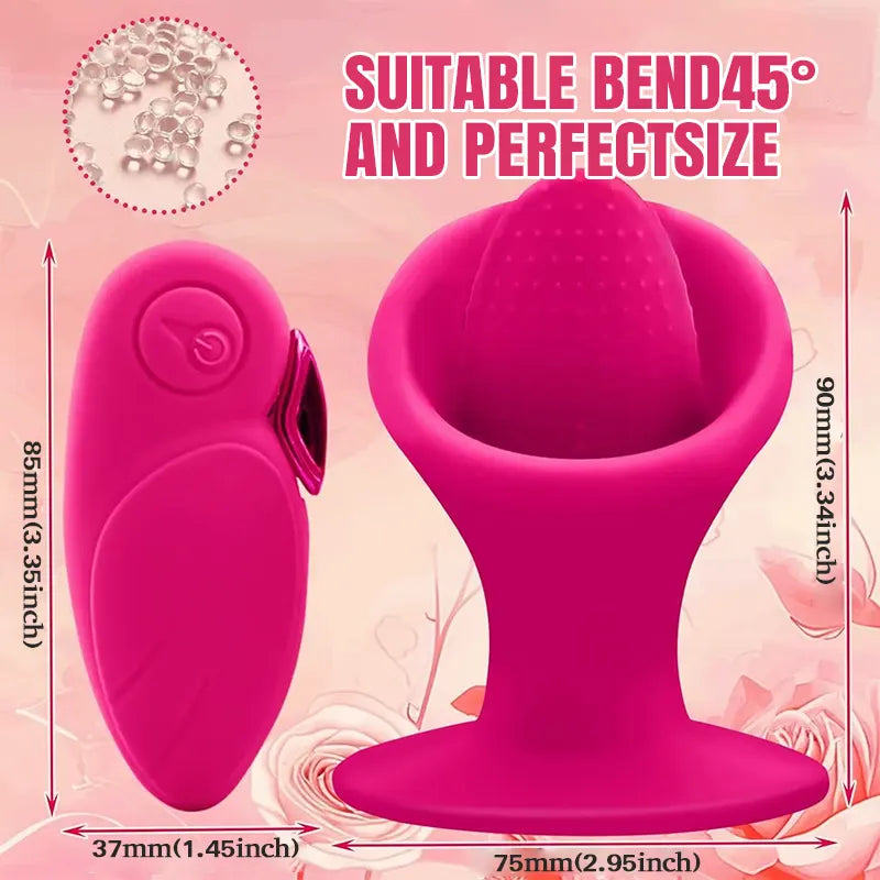 Licking Rose Clitoral Vibrator with Suction Cup