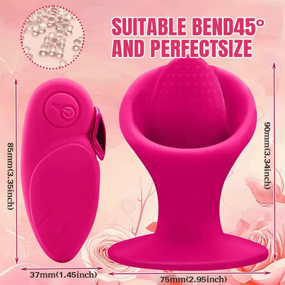 Licking Rose Clitoral Vibrator with Suction Cup