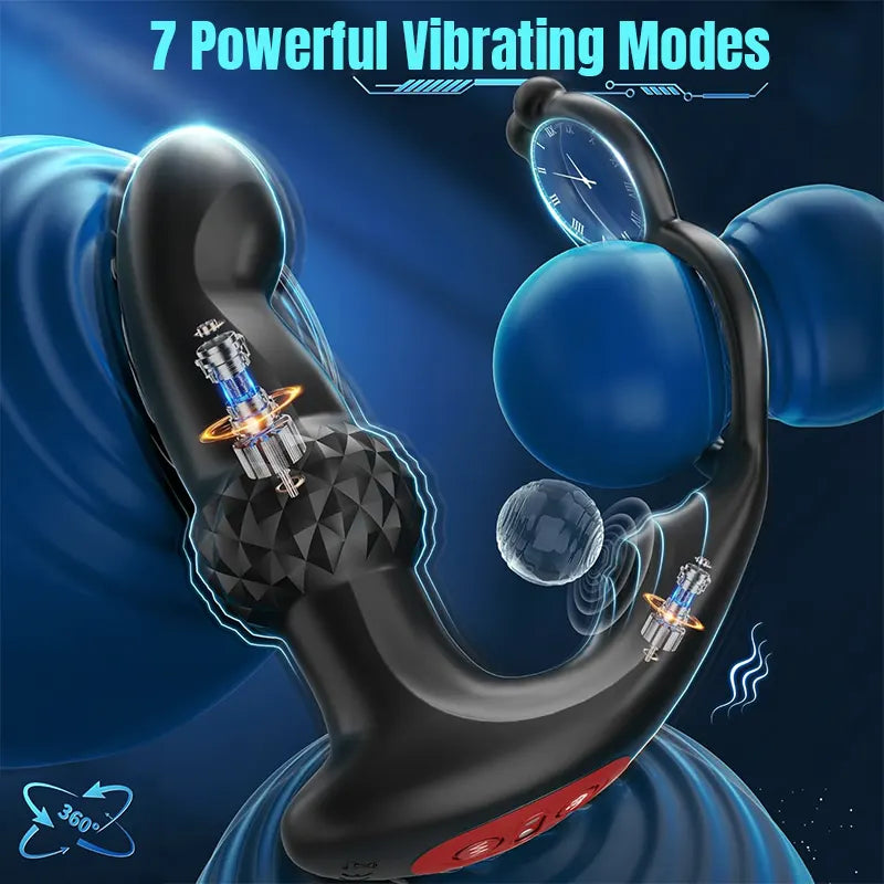 Prostate Anal Vibrator With Penis Ring