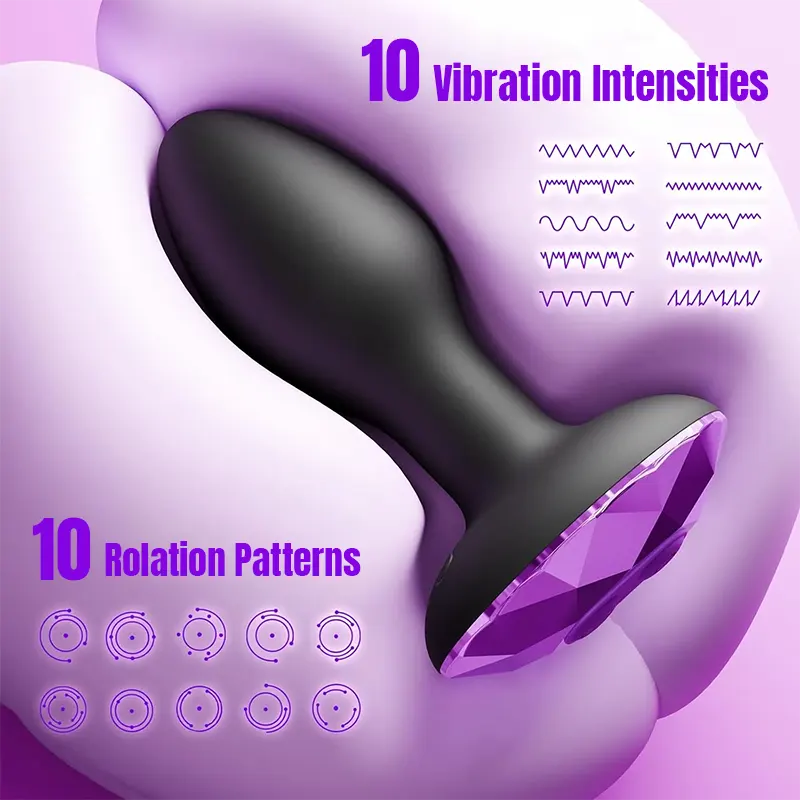 Pleasure Wave Rotating Vibrating Anal Plug