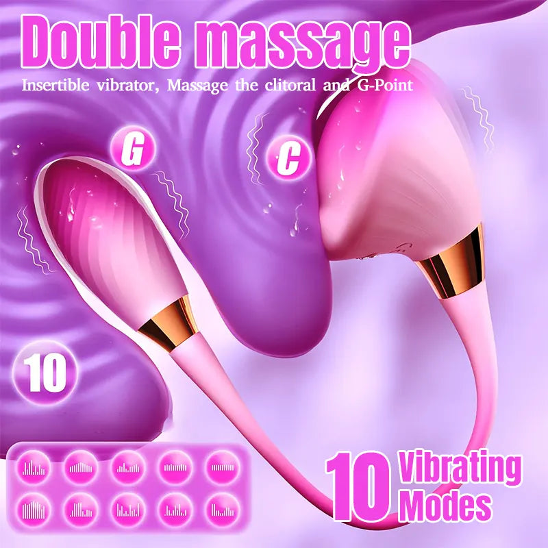 3-in-1 Dual Head Motor Female Vibrator