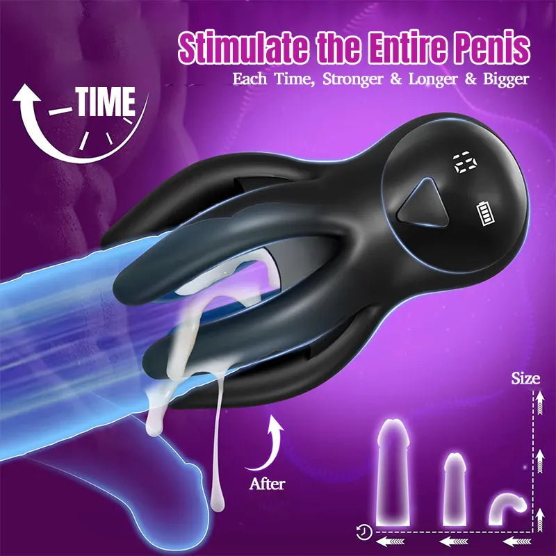 3-in-1 Male Glans Training Penis Vibrator