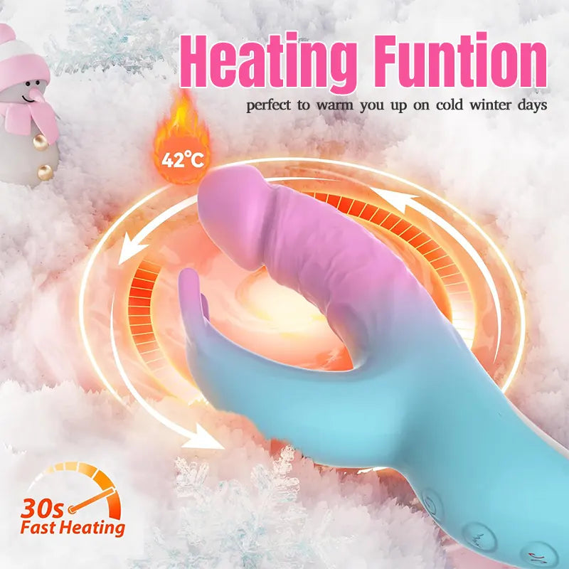 5-in-1 Rabbit Patting Heating Vibrator