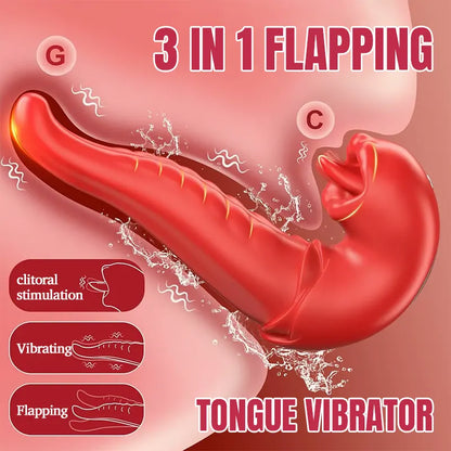 App-Controlled Tongue Vibrator - 3-in-1 Design