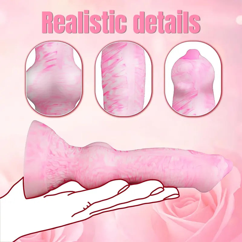 Fantasy Monster Colorful Creature Thin Pink Dildo