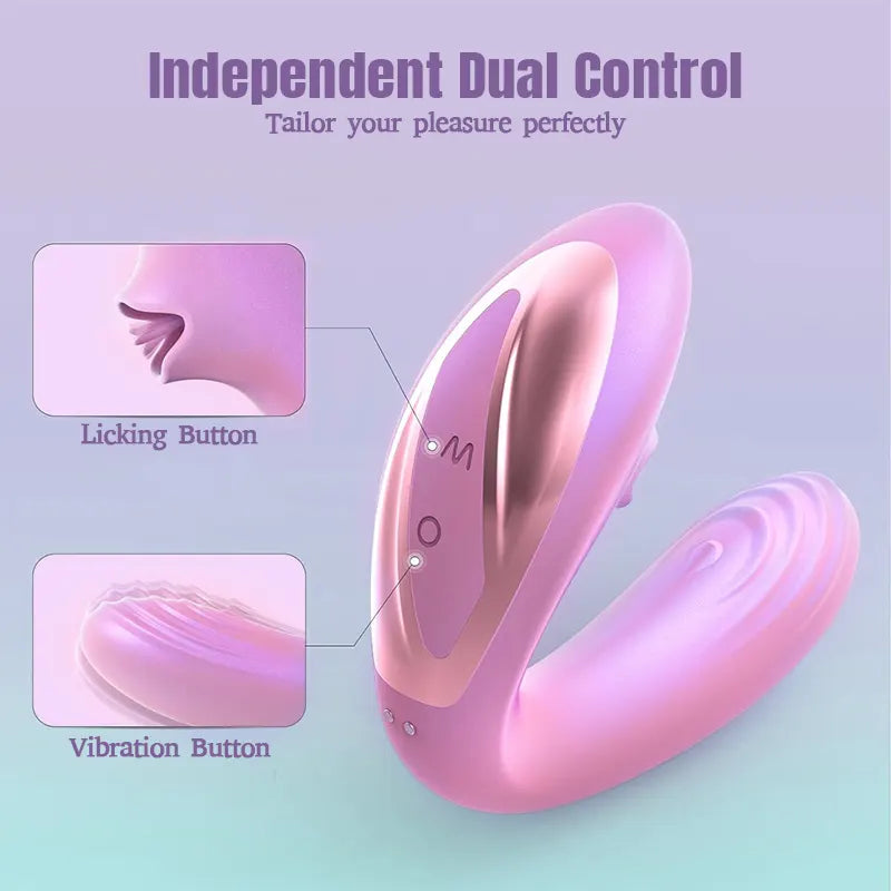 Remote Control Tongue Clitoral G-Spot Vibrator