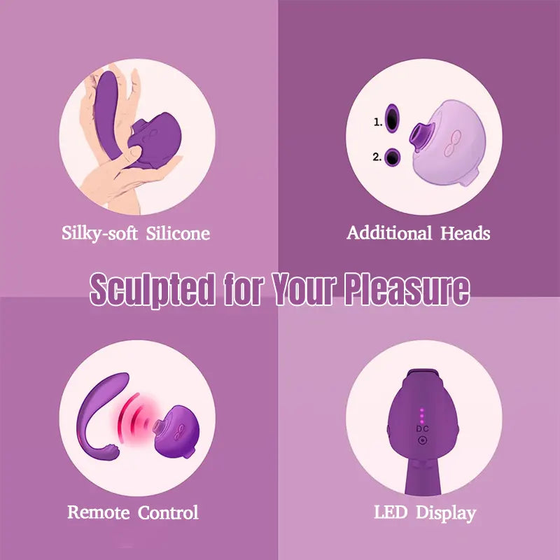 Removable 3-in-1 Clitoral Sucking G-spot Vibrator