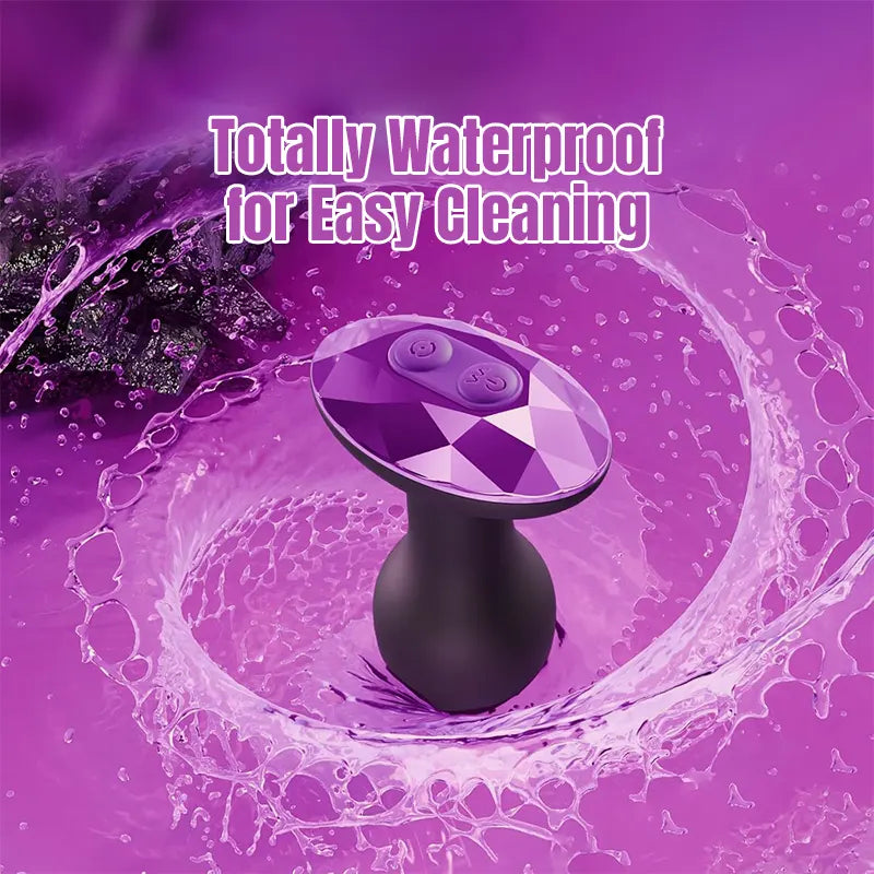 Purple Diamond Vibrating Anal Plug