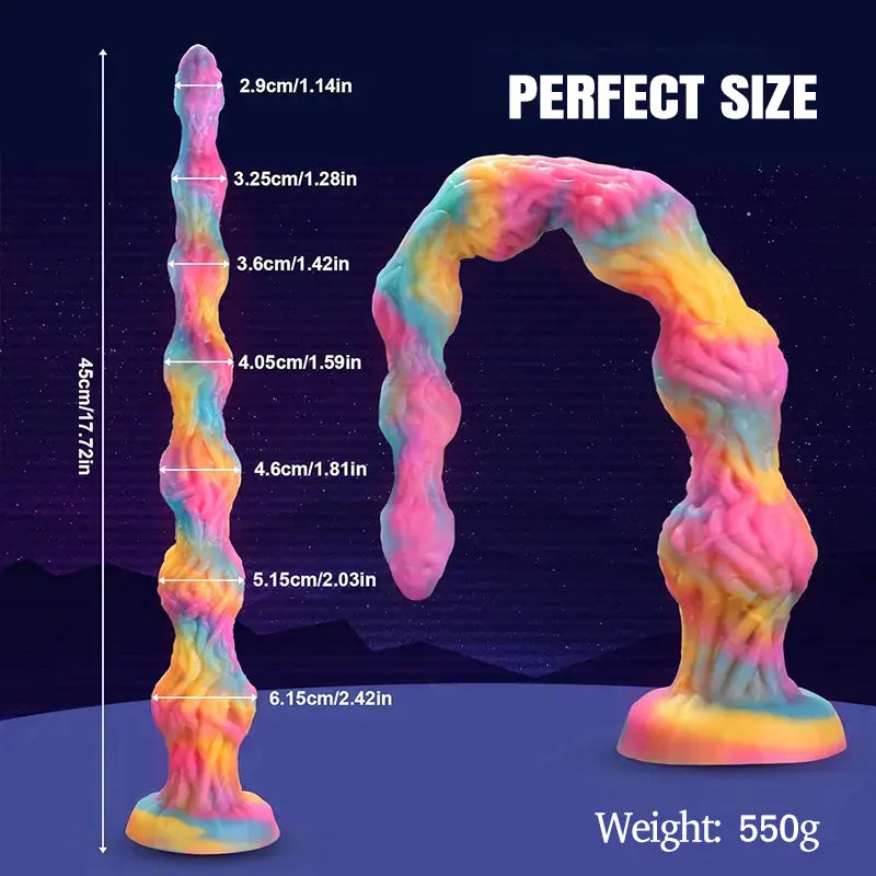 Soft Liquid Extra Long Monster Knot Dildo