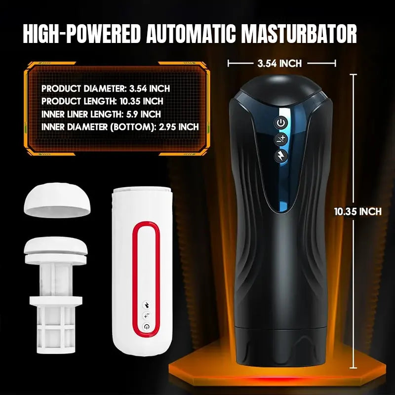 Telescoping &amp; 360° Rotating Male Masturbator