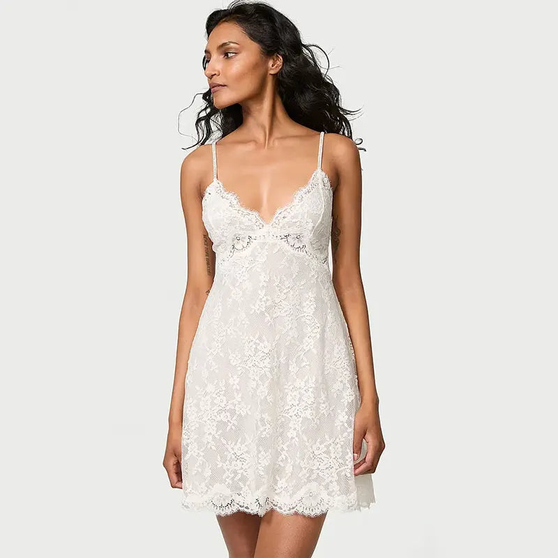 Sparkling_Straps_Lace_Halter_Dress