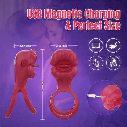 App Oral Clitoral Vibrating Penis Ring