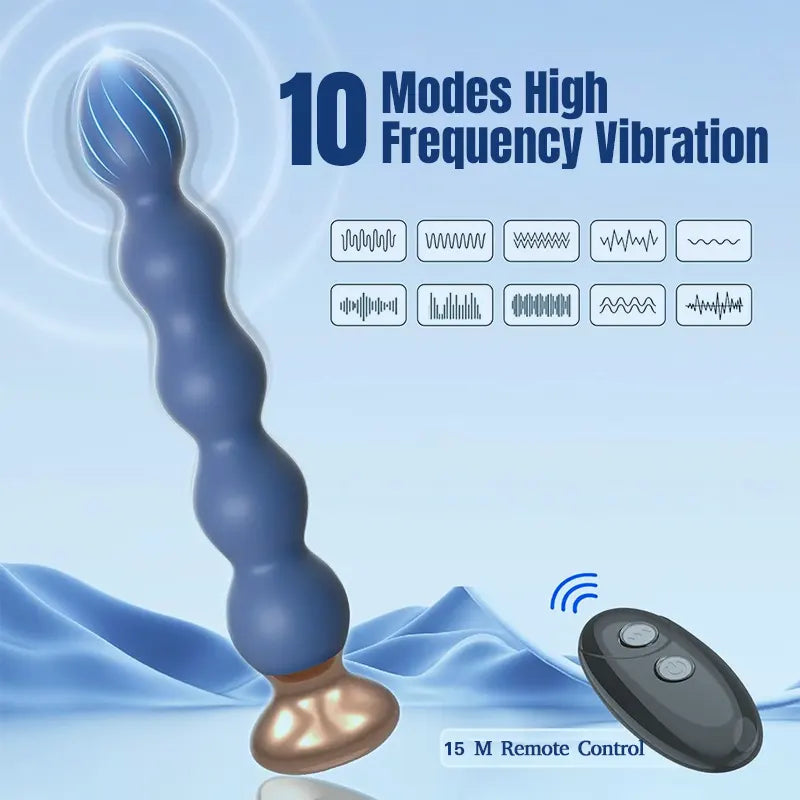 Indigo Dual-Layer Silicone Graduated Anal Plug