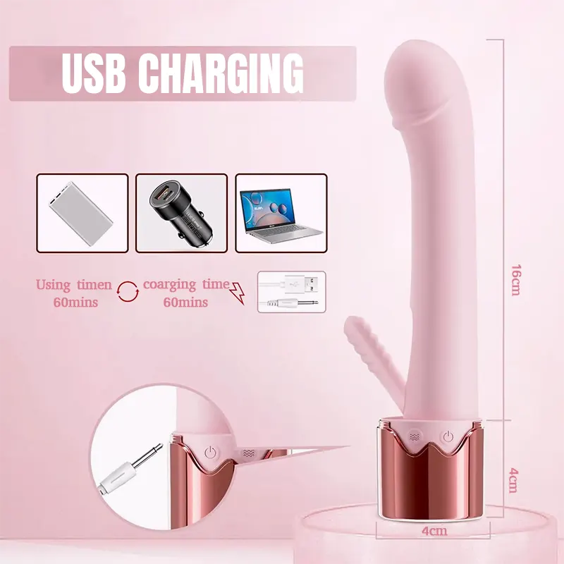 2-in-1 G-Spot &amp; Clitoral Vibrator with Heating Function