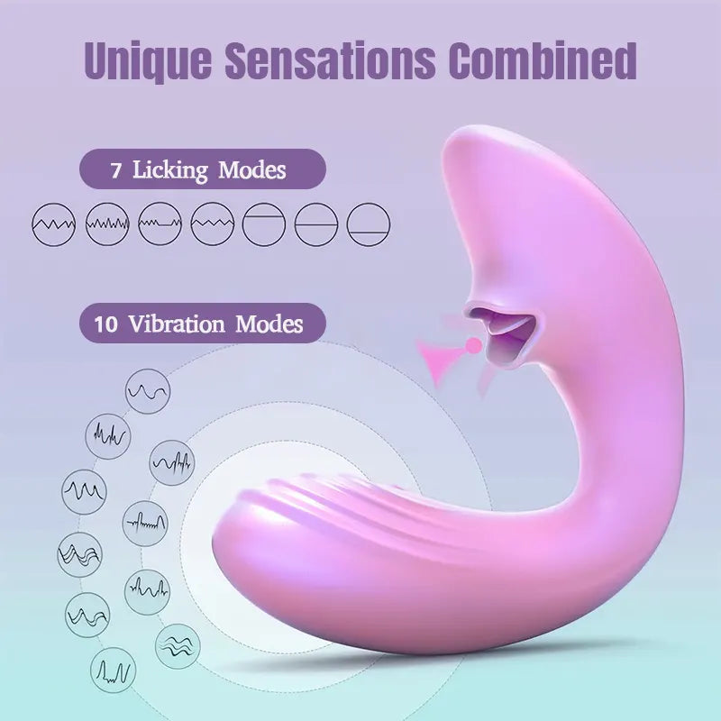 Remote Control Tongue Clitoral G-Spot Vibrator