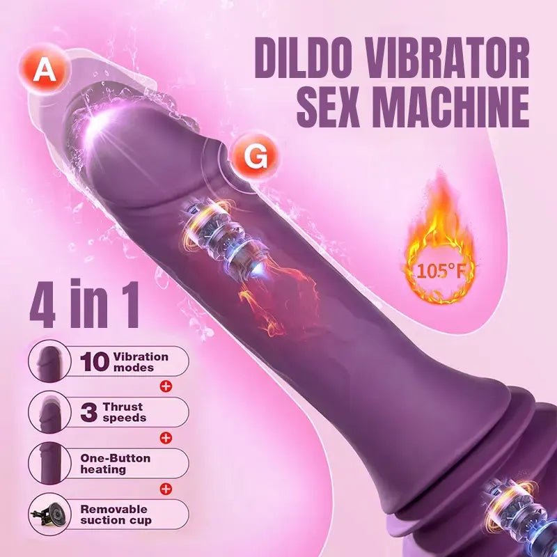 Dual-Motor Thrusting Heated Dildo