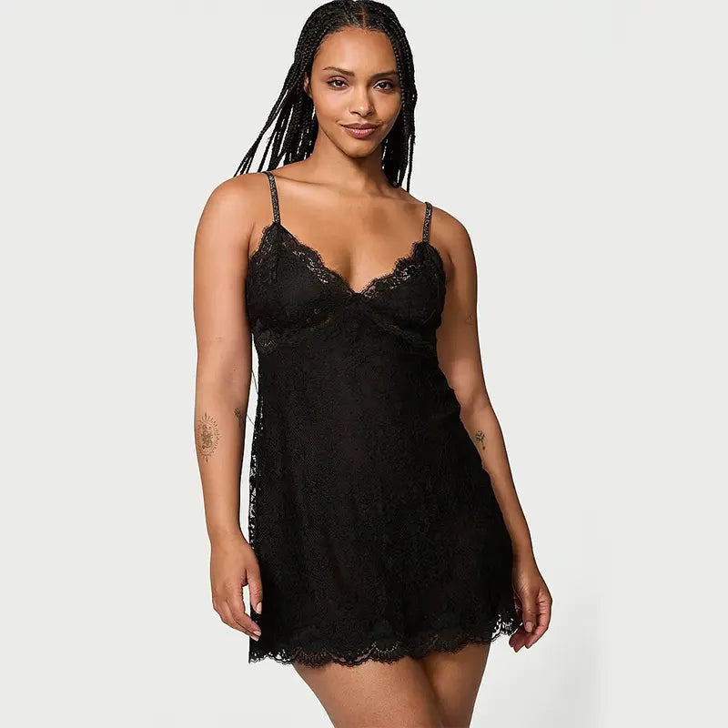 Sparkling_Straps_Lace_Halter_Dress