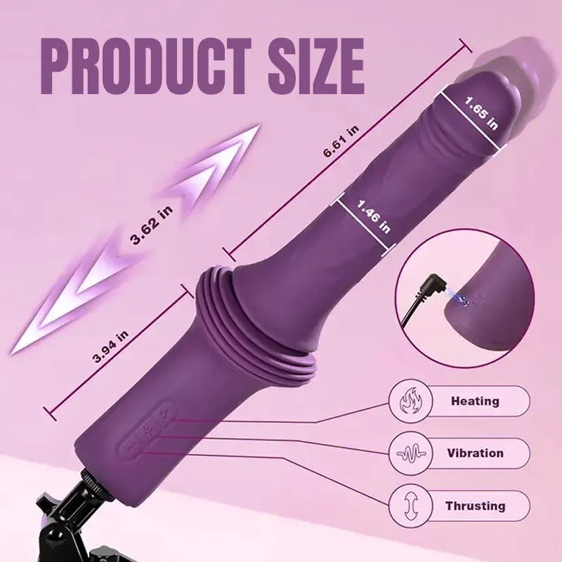 Dual-Motor Thrusting Heated Dildo