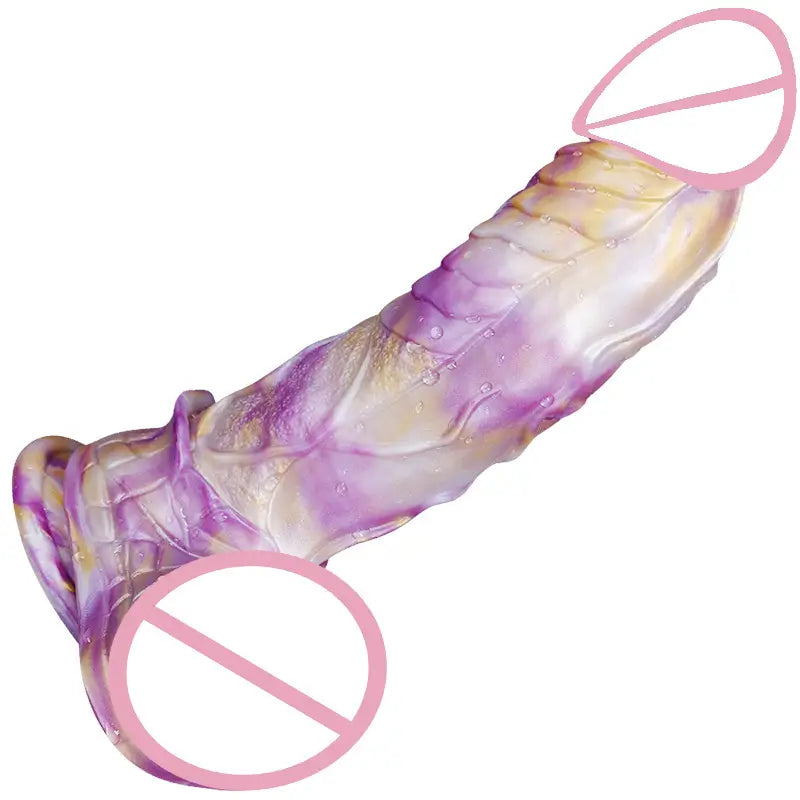 Heteropupil_Platinum_Silicone_Mixed_Colour_Shaped_Dildo