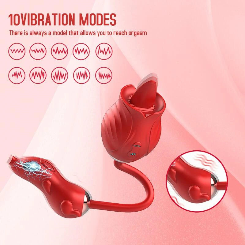 rose toy clit sucker vibrator red