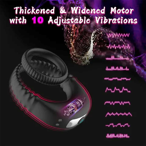 Cum Lock Double Ring Vibrating Massager