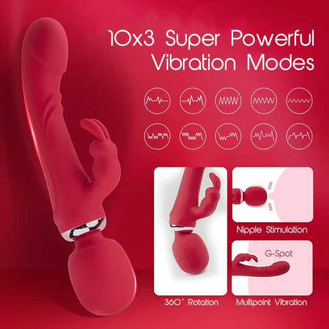 Double Headed Stimulating Rabbit Vibrator