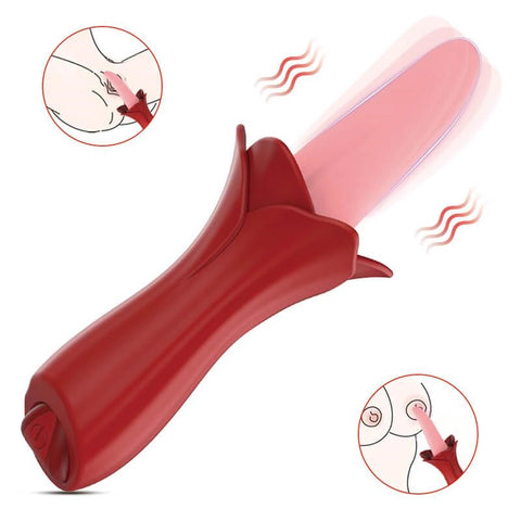 Rose tongue vibrator