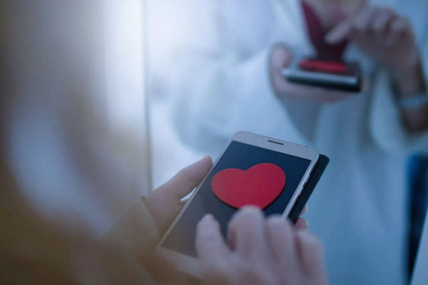 Heart on the phone